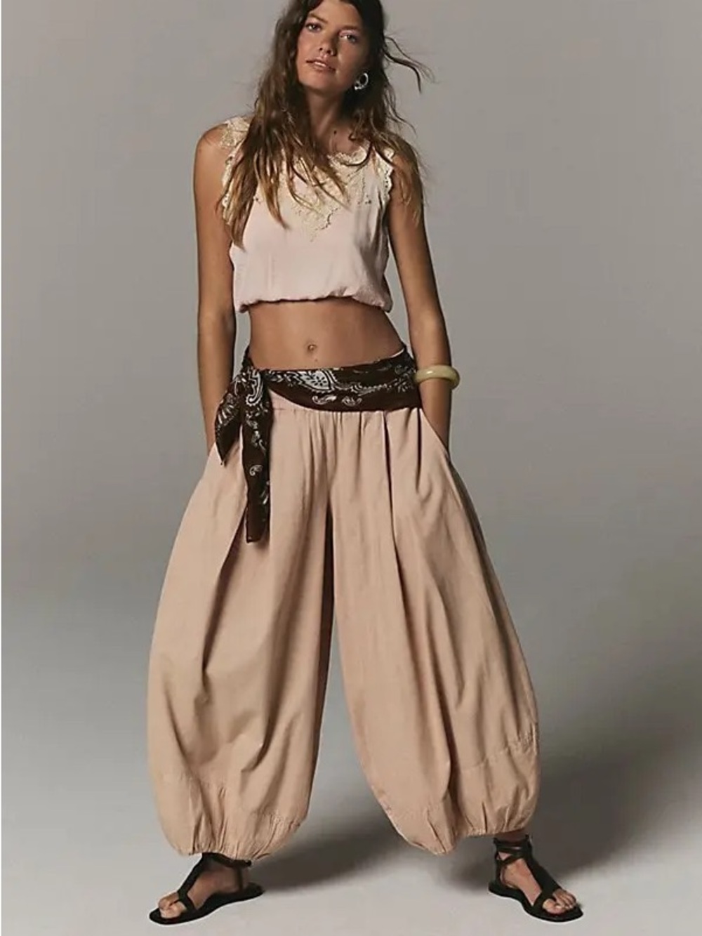 198$ Free people Moonflower Pull-On Balloon Pants